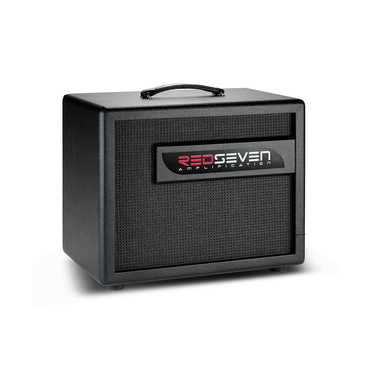 Left angled front view of RedSeven guitar cabinet