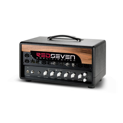Top handle and upper panel design of the RedSeven Kali MkII tube amplifier