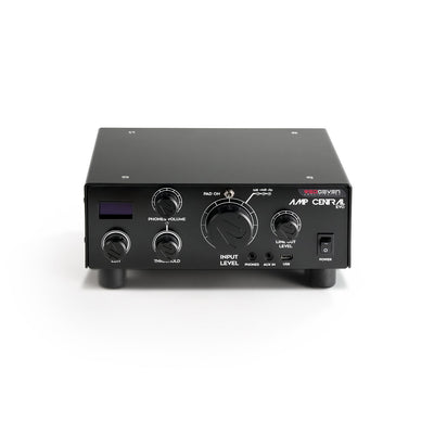 Front view of the RedSeven Amp Central EVO reactive load box and guitar amp interface