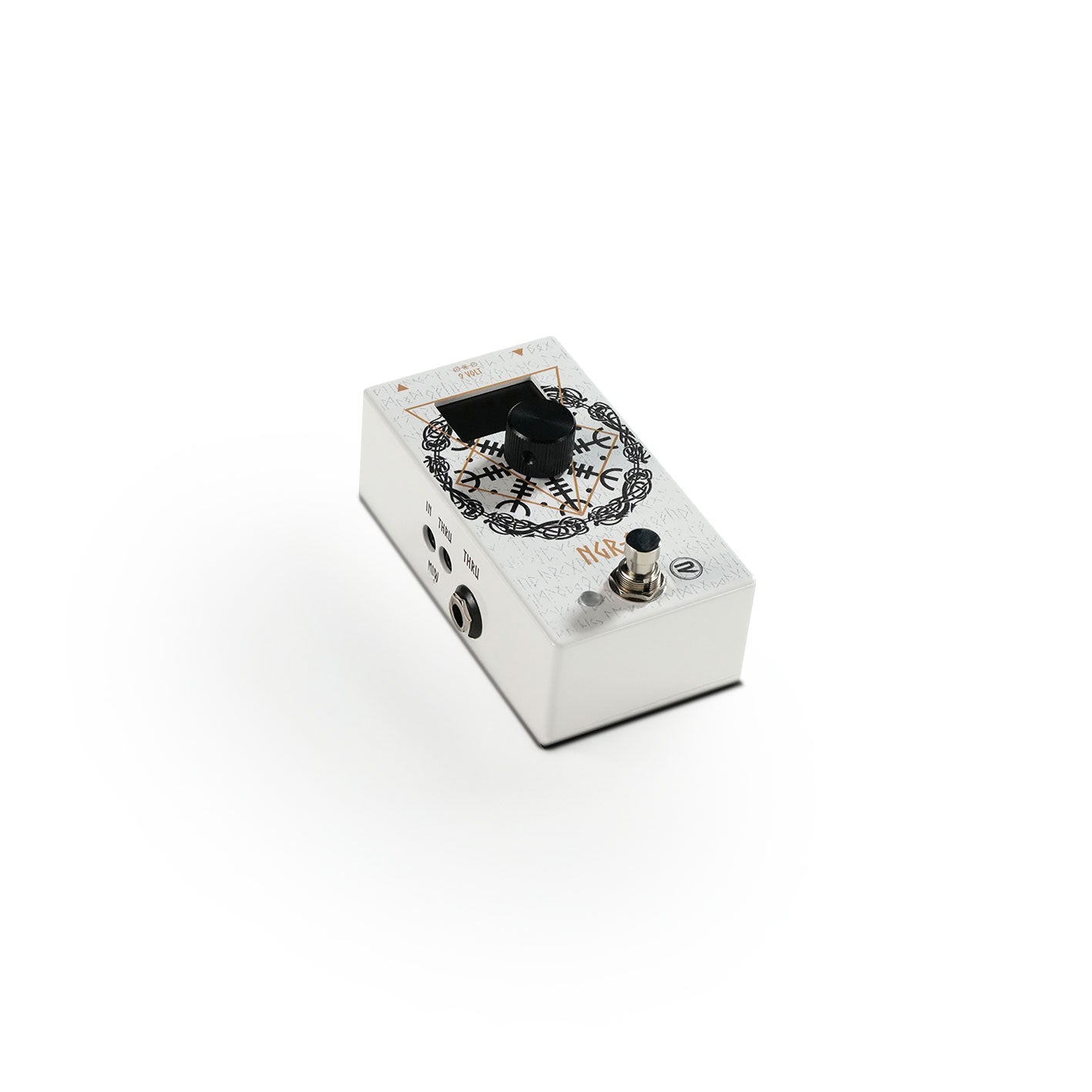 Three-quarter front view of the RedSeven NGR-1 guitar preamp pedal on white background