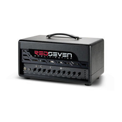 Close-up of textured tolex corner on the RedSeven Duality RS amplifier