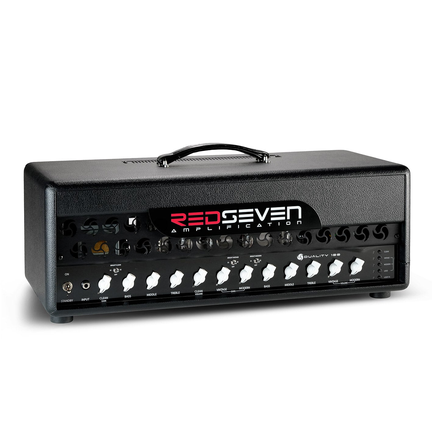 Duality 100 power tubes visible through rear grille