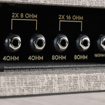 RedSeven Azary rear speaker impedance outputs close-up