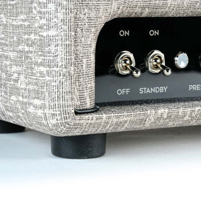 RedSeven Azary power and standby toggle switches close-up – boutique Italian tube amp