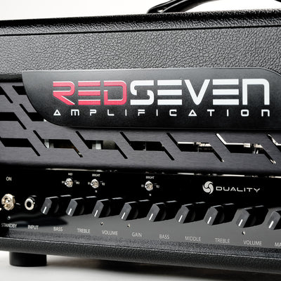 Duality RS amplifier logo with full control section visible