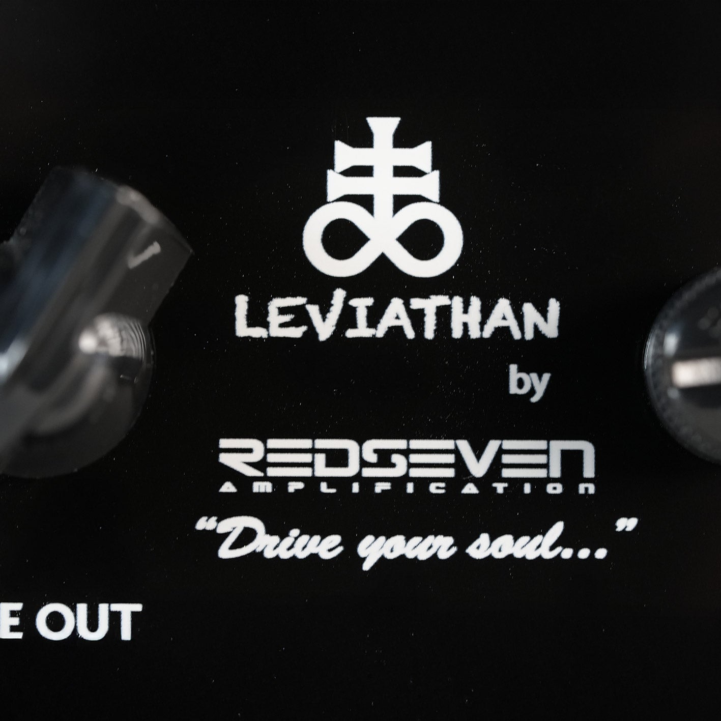 RedSeven Leviathan backplate branding and logo close-up