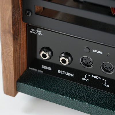 Leviathan Forest Edition — rear panel close-up, Send Return and MIDI connections detail