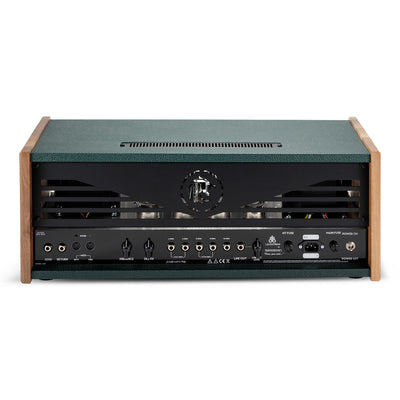 Leviathan Forest Edition — full rear panel view, speaker outputs, FX loop, MIDI connections and tube section