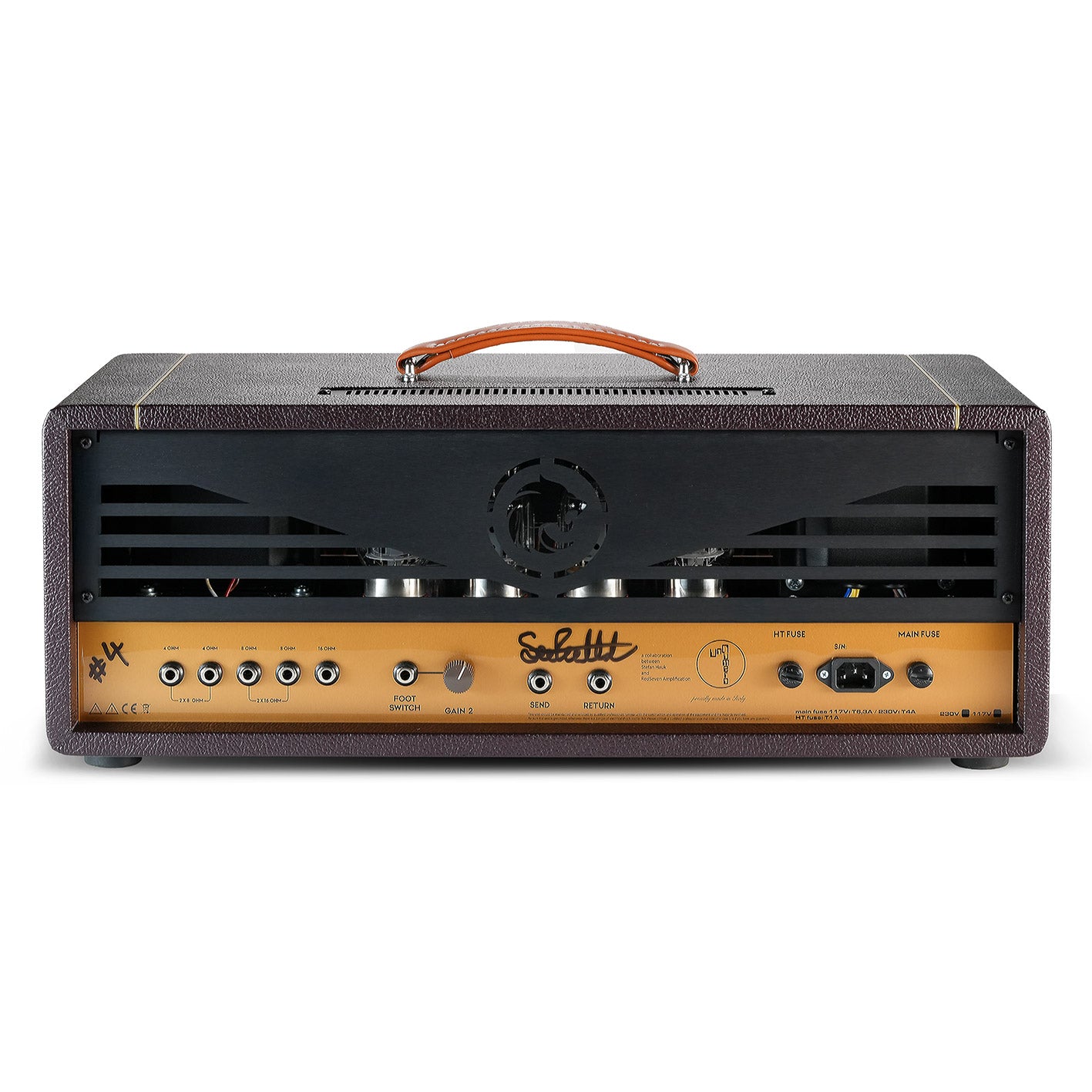 RedSeven Numero Uno rear panel with speaker outputs and effects loop