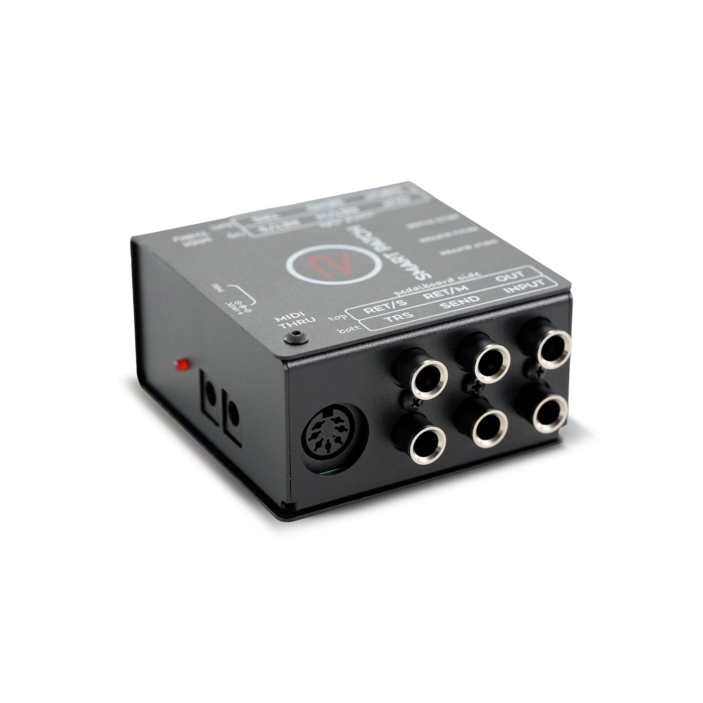 RedSeven Smart Patch world-side panel with MIDI DIN output, TRS and audio jacks for amp and FX loop connection