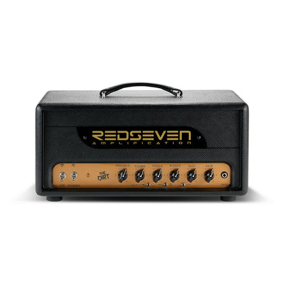 RedSeven The Dirt amplifier front view – boutique high-gain tube head
