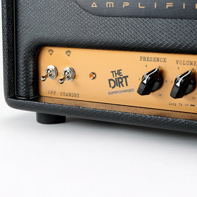 RedSeven The Dirt Supercharged standby and power switches close-up – boutique tube amplifier